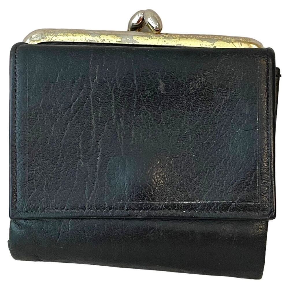 🍀 Vintage Princess Gardner Split Genuine Lambskin Tri Fold Wallet Coin Purse